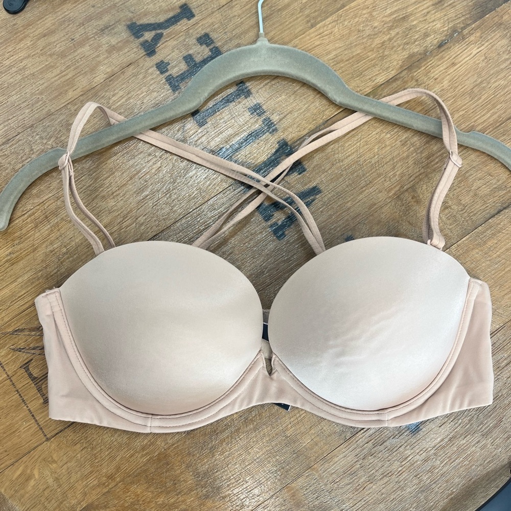 Victoria Secret Demi bra. Strapless. Gently used. Size 34c